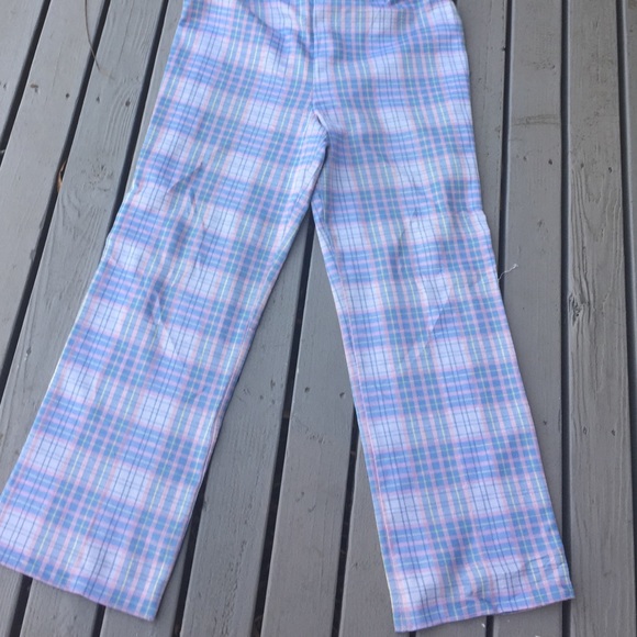 pastel plaid pants